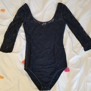 Navy Abercrombie & Fitch lacey one piece